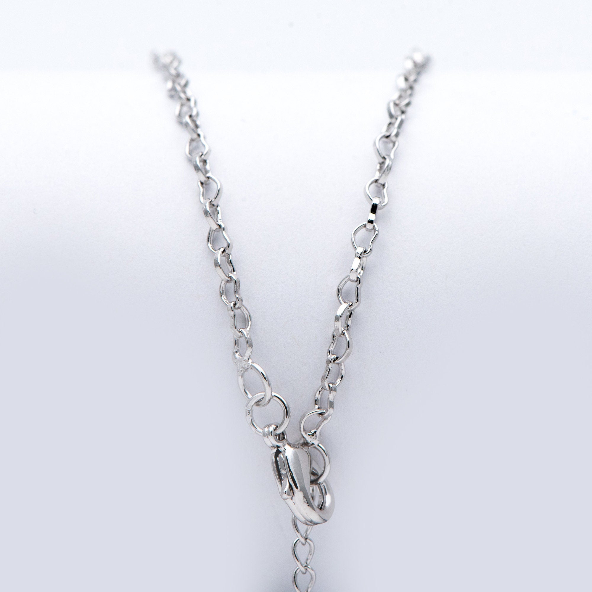 1pc Gold/ Silver Tone Heart Chains 2.2mm, 18 Inch Finished Necklace with Extender Chain, Ready to Wear (#LK-310)
